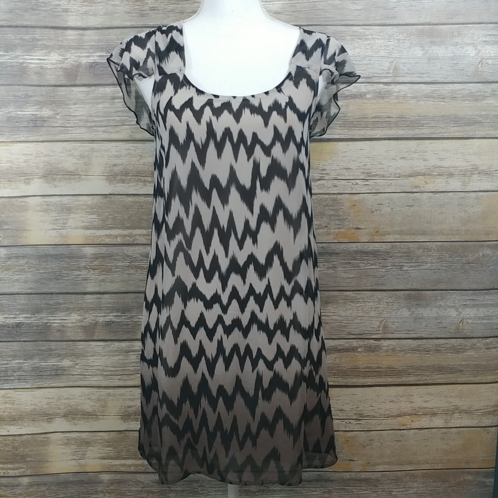 Everly‎ Anthropologie Chevron Ombre Shift Dress